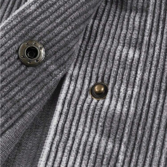 Cozy Corduroy Hoodie Jacket Shacket Button Down Shirt - Picture 16 of 16